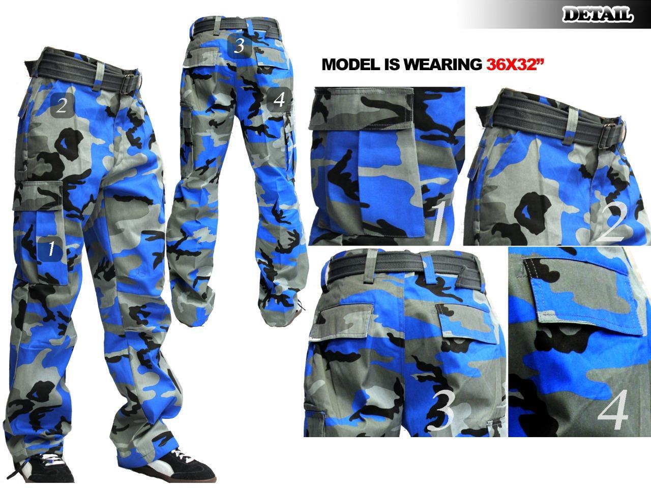 MEN MILITARY ARMY CAMOFLAUGE CAMO CARGO PANT COMBAT CARGO PANTS 15 COLOR eBay