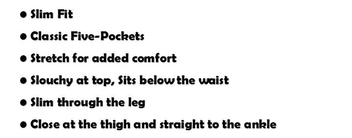 MEN Jeans Slim STRETCH FIT SLIM FIT Trousers Casual Pants SKINNY BLACK JEAN
