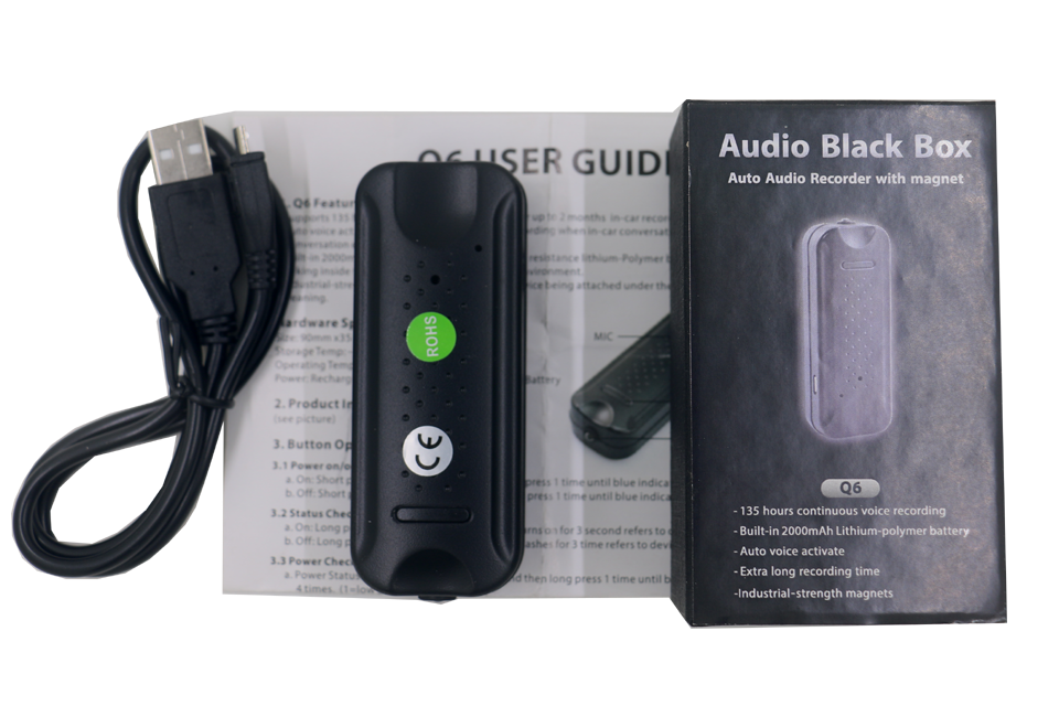 Digital Voice Recorder Q6 Mini Auto Voice Activated Anti Theft Spy