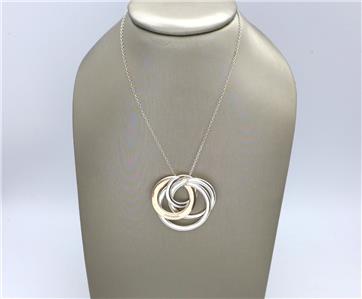 Tiffany & Co. Interlocking Circles Pendant Necklace 925 Sterling