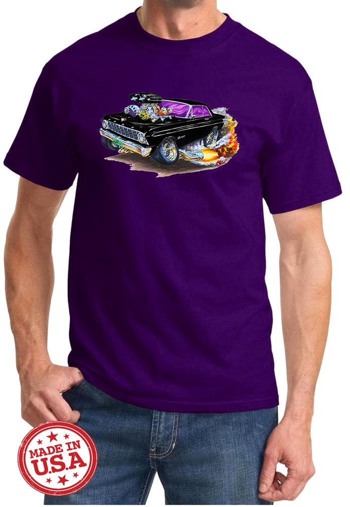 1964 Ford Falcon Hardtop Cartoon Color Tshirt NEW FREE SHIPPING - Picture 8 of 11