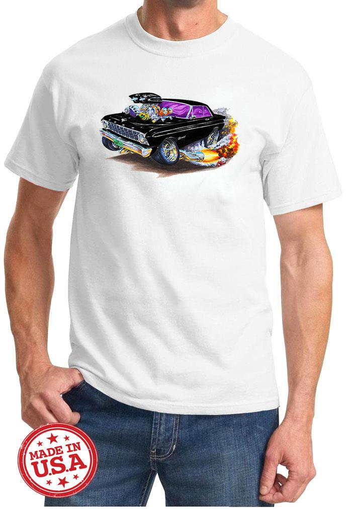 1964 Ford Falcon Hardtop Cartoon Color Tshirt NEW FREE SHIPPING - Picture 9 of 11