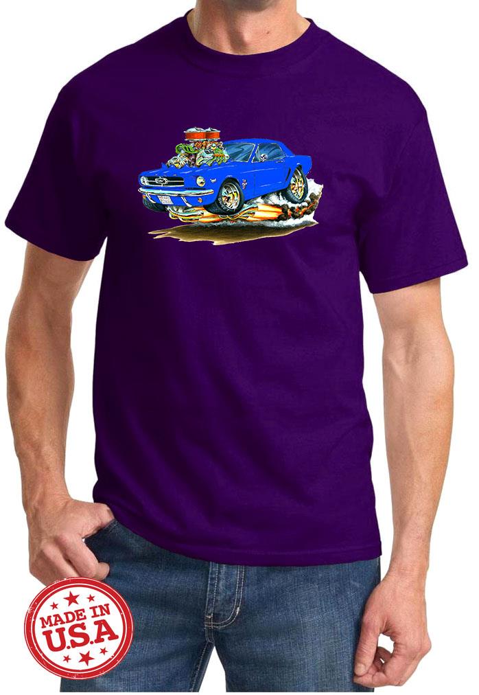 1964 Ford Mustang Coupe Cartoon Farbe T-Shirt NEU KOSTENLOSER VERSAND - Bild 8 von 11