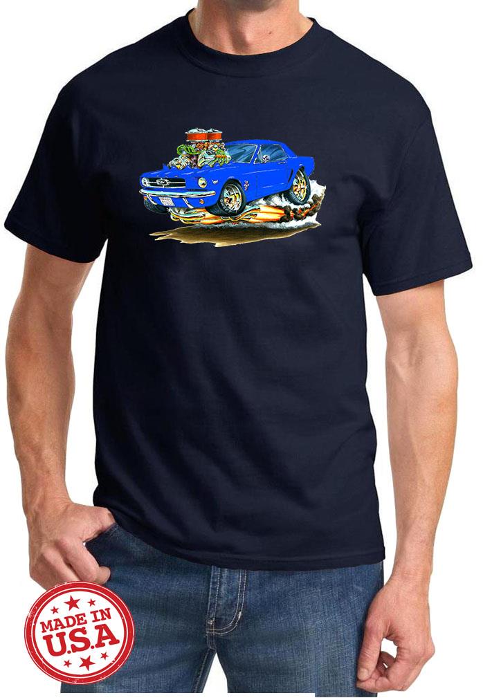 1964 Ford Mustang Coupe Cartoon Farbe T-Shirt NEU KOSTENLOSER VERSAND - Bild 11 von 11