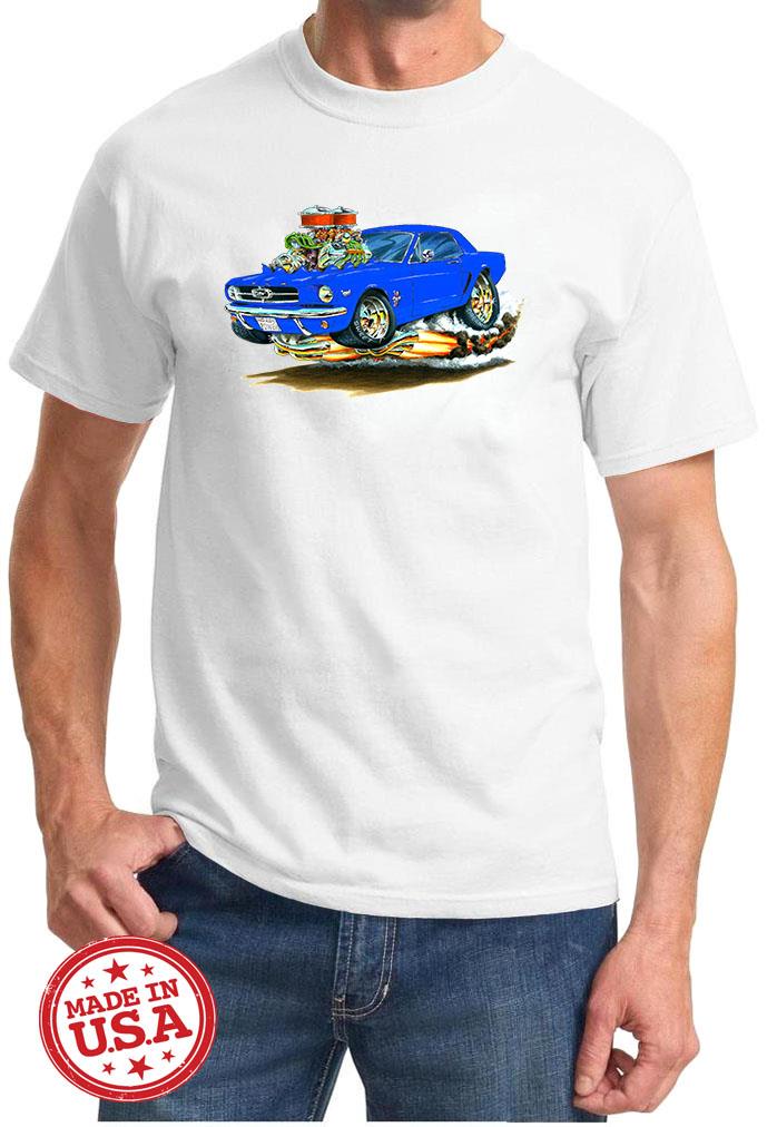 1964 Ford Mustang Coupe Cartoon Farbe T-Shirt NEU KOSTENLOSER VERSAND - Bild 9 von 11