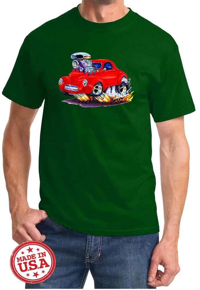1941 Willys Hot Rod Cartoon T-Shirt NEU KOSTENLOSER VERSAND - Bild 4 von 11