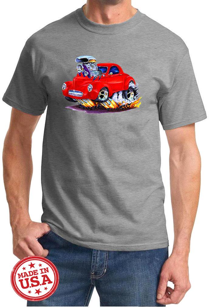 1941 Willys Hot Rod Cartoon T-Shirt NEU KOSTENLOSER VERSAND - Bild 3 von 11