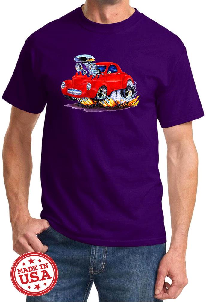 1941 Willys Hot Rod Cartoon T-Shirt NEU KOSTENLOSER VERSAND - Bild 8 von 11