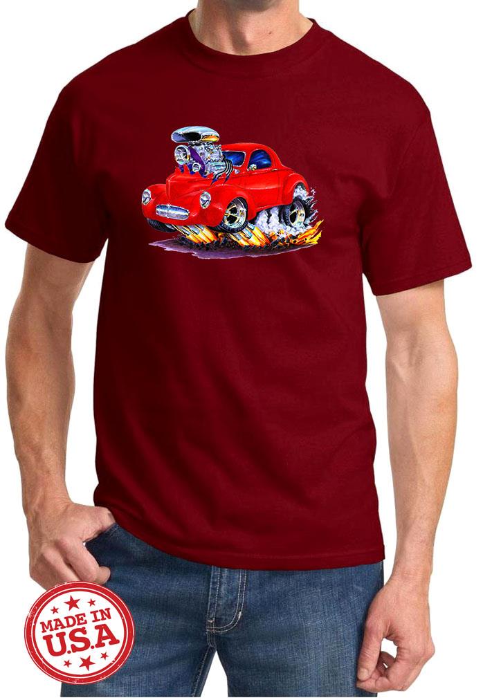 1941 Willys Hot Rod Cartoon T-Shirt NEU KOSTENLOSER VERSAND - Bild 6 von 11