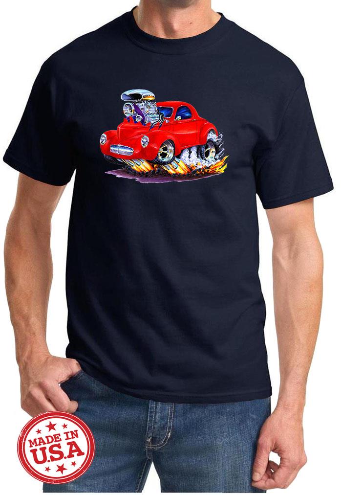 1941 Willys Hot Rod Cartoon T-Shirt NEU KOSTENLOSER VERSAND - Bild 11 von 11