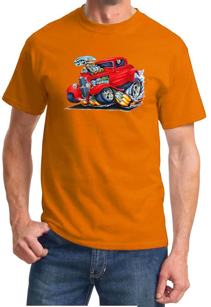 Ford Duece Coupe Hot Rod Cartoon Tshirt NEW FREE SHIPPING - Picture 7 of 11