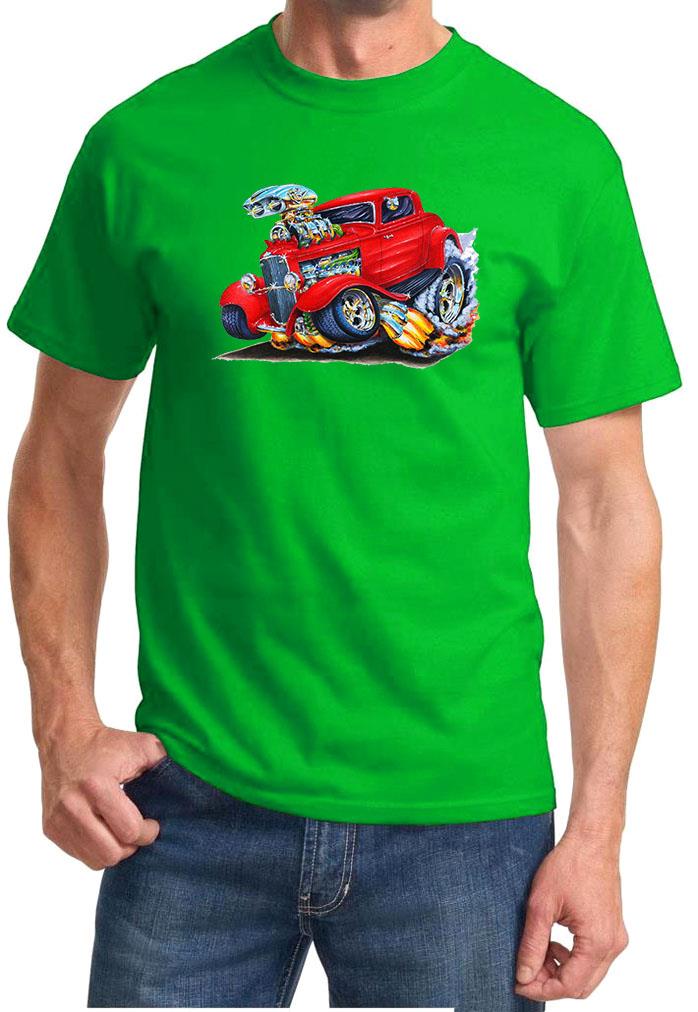 Ford Duece Coupe Hot Rod Cartoon Tshirt NEW FREE SHIPPING - Picture 5 of 11