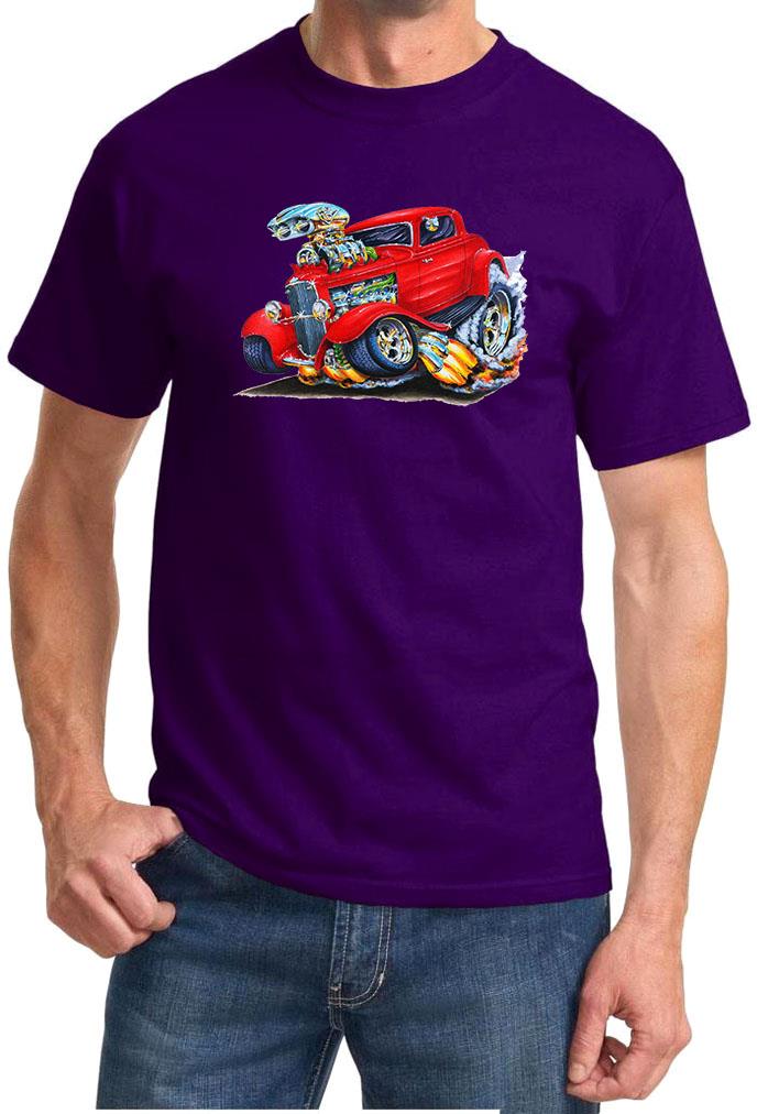 Ford Duece Coupe Hot Rod Cartoon Tshirt NEW FREE SHIPPING - Picture 8 of 11