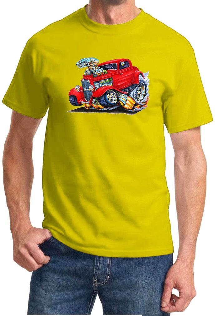Ford Duece Coupe Hot Rod Cartoon Tshirt NEW FREE SHIPPING - Picture 10 of 11