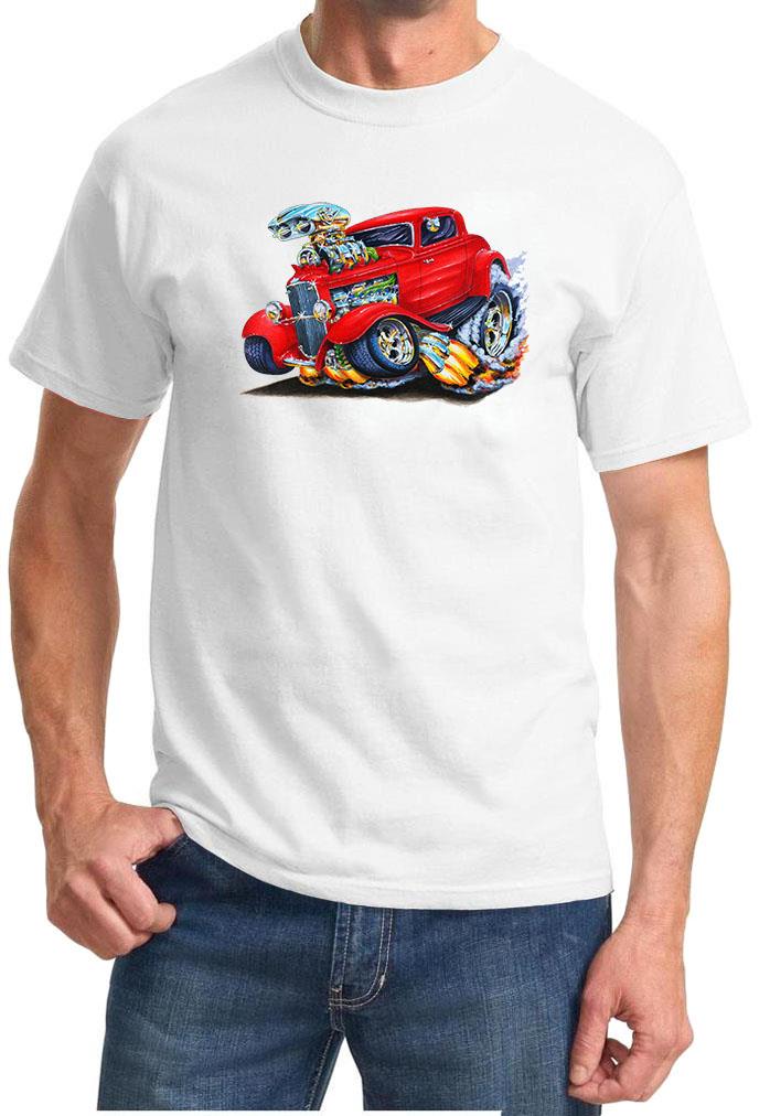 Ford Duece Coupe Hot Rod Cartoon Tshirt NEW FREE SHIPPING - Picture 9 of 11