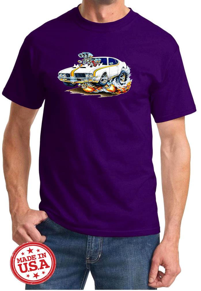 1969 Hurst Olds 442 Cutlass Full Color Cartoon Tshirt NEW FREE SHIPPING - Picture 8 of 11