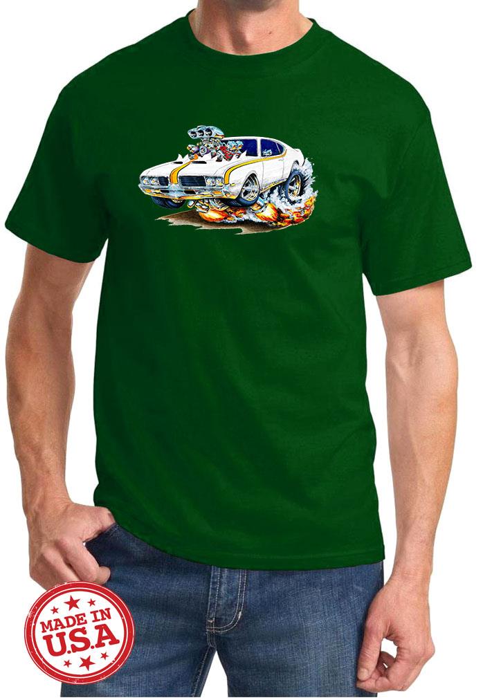 1969 Hurst Olds 442 Cutlass Full Color Cartoon Tshirt NEW FREE SHIPPING - Picture 4 of 11
