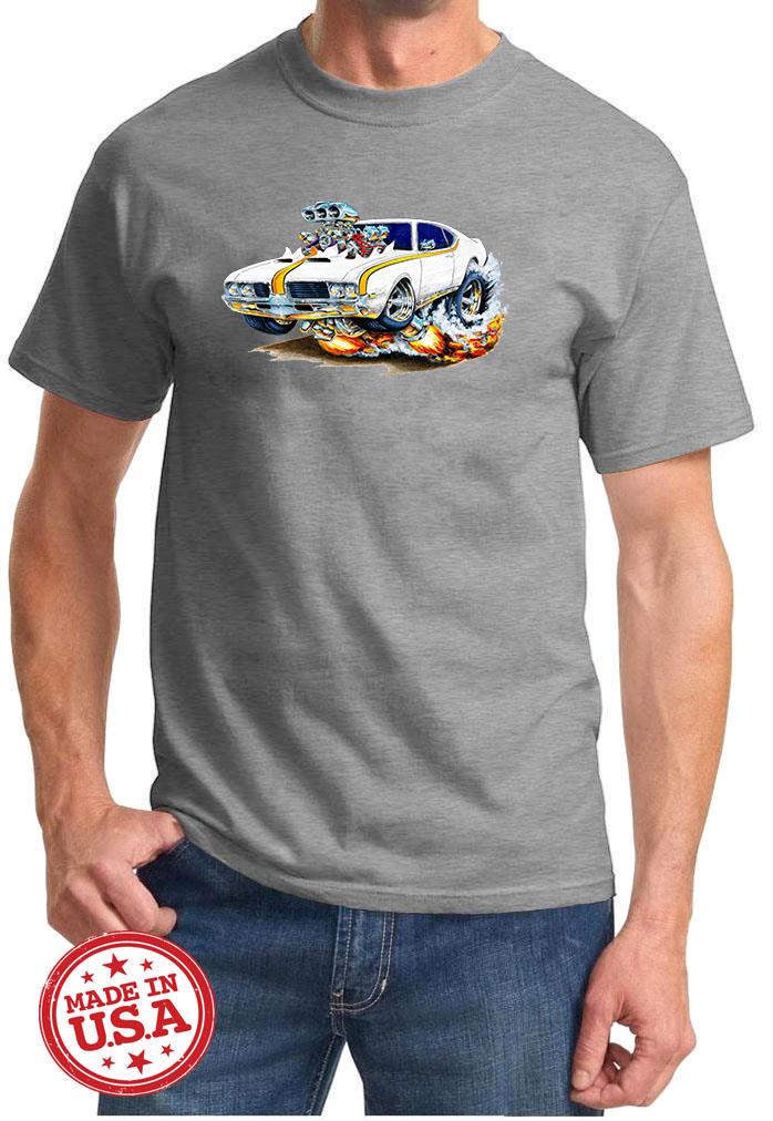 1969 Hurst Olds 442 Cutlass Full Color Cartoon Tshirt NEW FREE SHIPPING - Picture 3 of 11