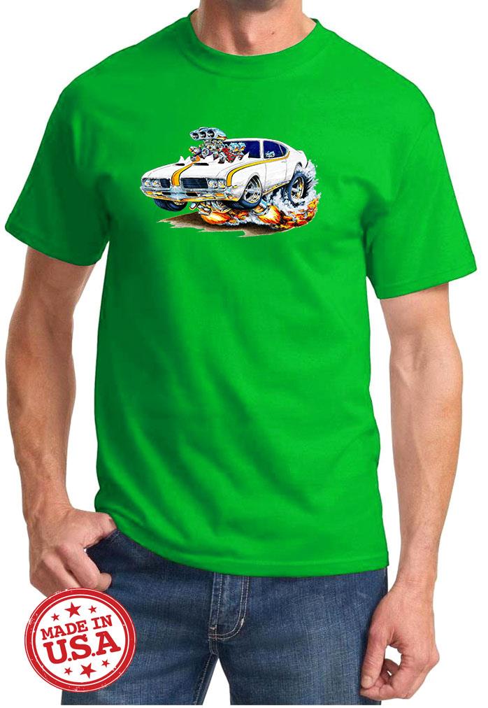 1969 Hurst Olds 442 Cutlass Full Color Cartoon Tshirt NEW FREE SHIPPING - Picture 5 of 11