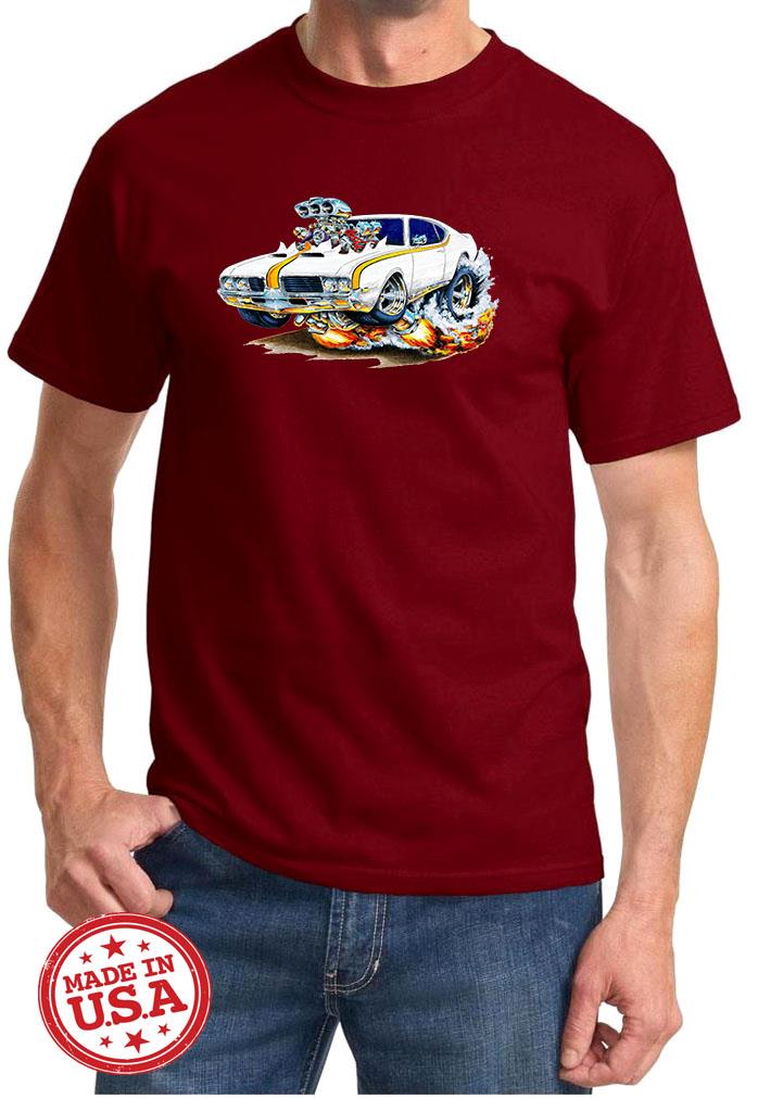 1969 Hurst Olds 442 Cutlass Full Color Cartoon Tshirt NEW FREE SHIPPING - Picture 6 of 11