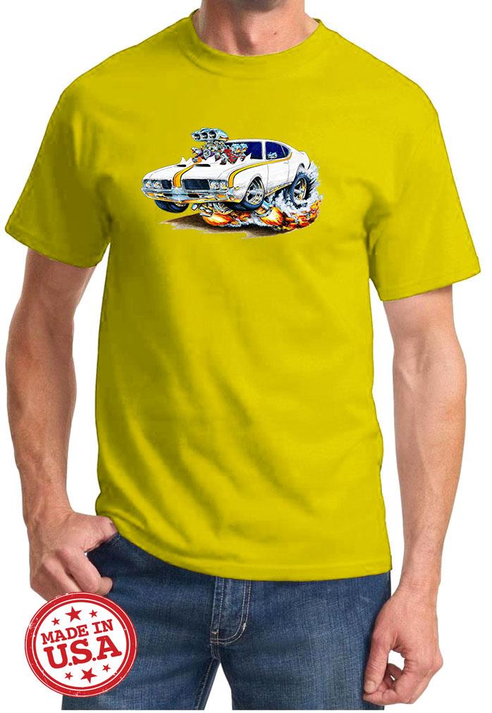 1969 Hurst Olds 442 Cutlass Full Color Cartoon Tshirt NEW FREE SHIPPING - Picture 10 of 11