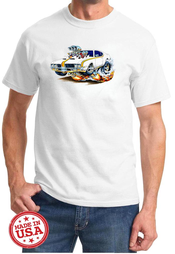 1969 Hurst Olds 442 Cutlass Full Color Cartoon Tshirt NEW FREE SHIPPING - Picture 9 of 11
