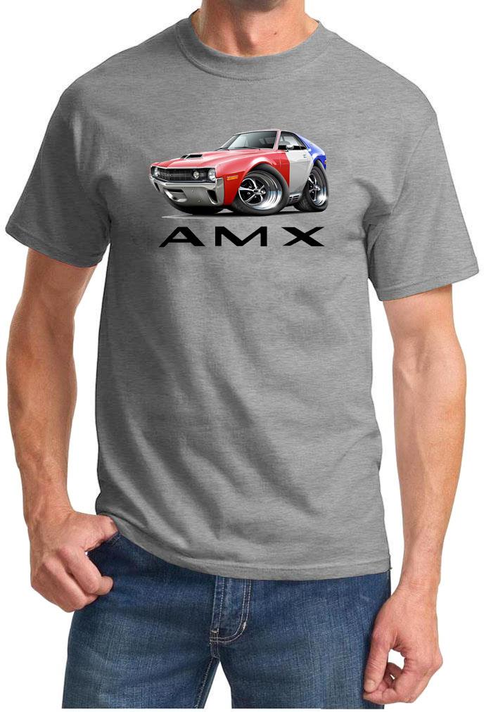1970 AMC AMX Red/White/Blue Classic Full Color Tshirt NEW FREE SHIPPING - Picture 3 of 11