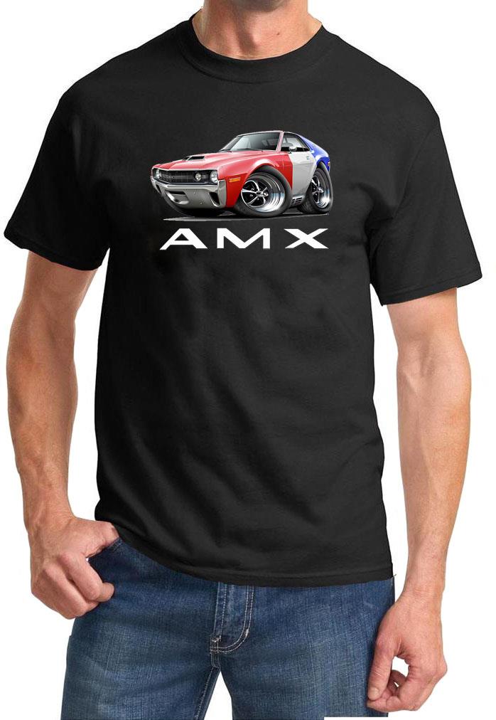1970 AMC AMX Red/White/Blue Classic Full Color Tshirt NEW FREE SHIPPING - Picture 2 of 11