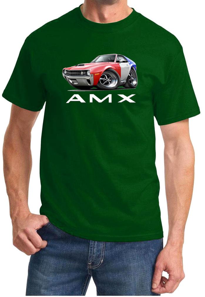 1970 AMC AMX Red/White/Blue Classic Full Color Tshirt NEW FREE SHIPPING - Picture 4 of 11