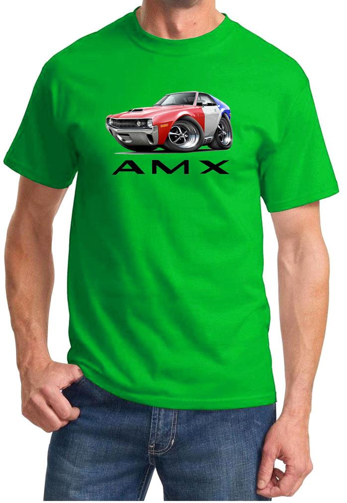 1970 AMC AMX Red/White/Blue Classic Full Color Tshirt NEW FREE SHIPPING - Picture 5 of 11