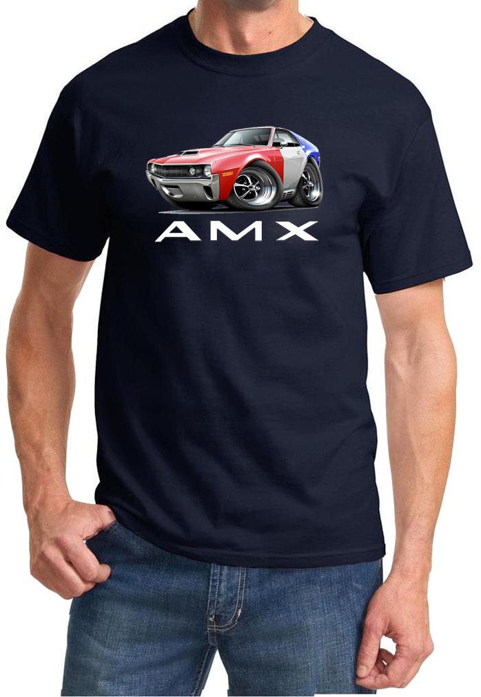 1970 AMC AMX Red/White/Blue Classic Full Color Tshirt NEW FREE SHIPPING - Picture 11 of 11