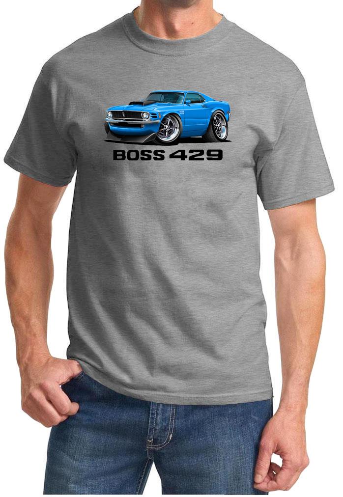 1970 Ford Boss 429 Mustang Full Color T-Shirt - New with Free Shipping-image