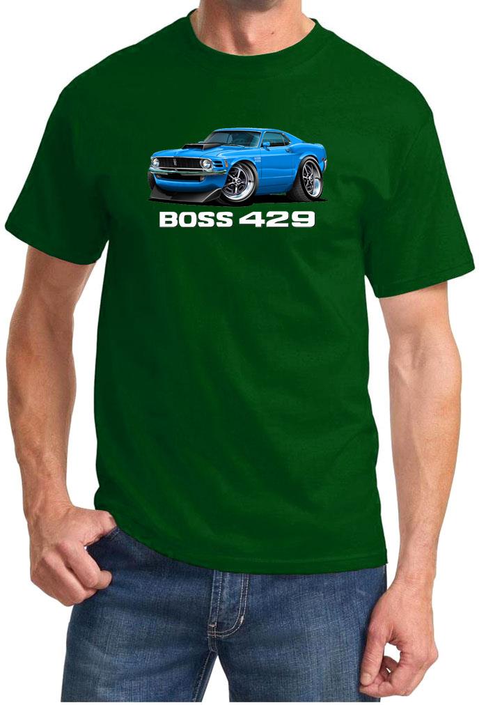 1970 Ford Boss 429 Mustang Full Color T-Shirt - New with Free Shipping-image