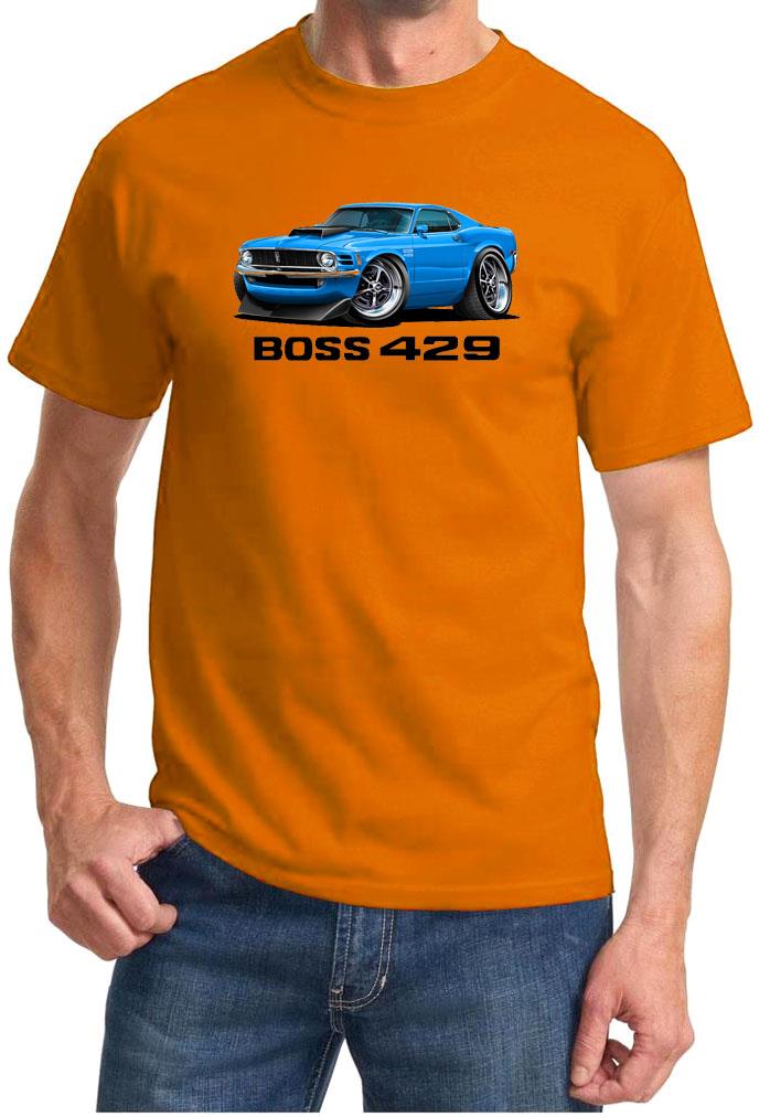 1970 Ford Boss 429 Mustang Full Color T-Shirt - New with Free Shipping-image