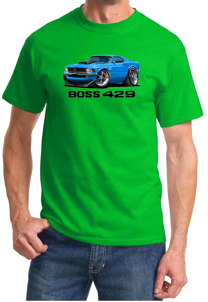 1970 Ford Boss 429 Mustang Full Color T-Shirt - New with Free Shipping-image