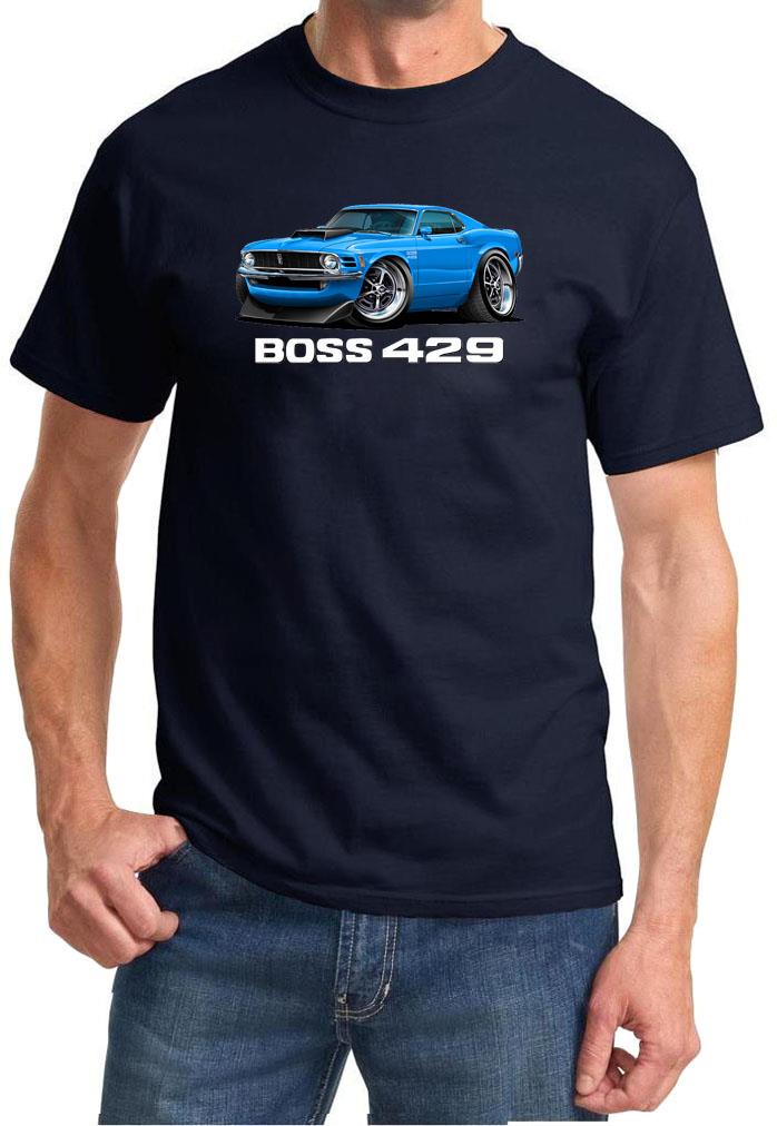 1970 Ford Boss 429 Mustang Full Color T-Shirt - New with Free Shipping-image