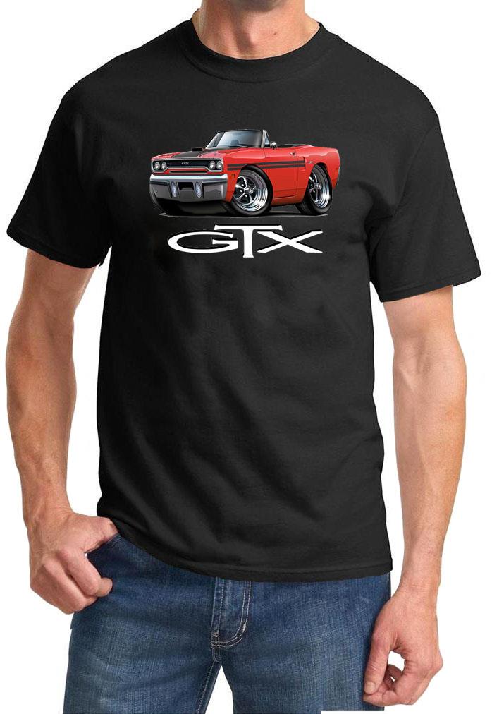 1970 Plymouth GTX Convertible Full Color Cartoon Tshirt NEW FREE SHIPPING - Picture 2 of 11
