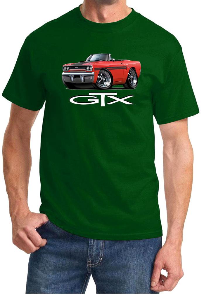 1970 Plymouth GTX Convertible Full Color Cartoon Tshirt NEW FREE SHIPPING - Picture 4 of 11
