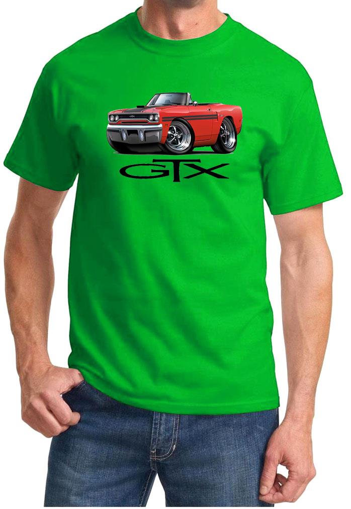 1970 Plymouth GTX Convertible Full Color Cartoon Tshirt NEW FREE SHIPPING - Picture 5 of 11