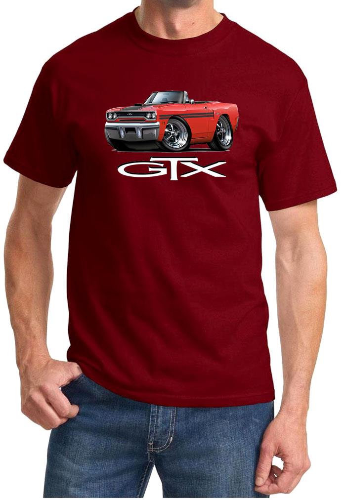 1970 Plymouth GTX Convertible Full Color Cartoon Tshirt NEW FREE SHIPPING - Picture 6 of 11