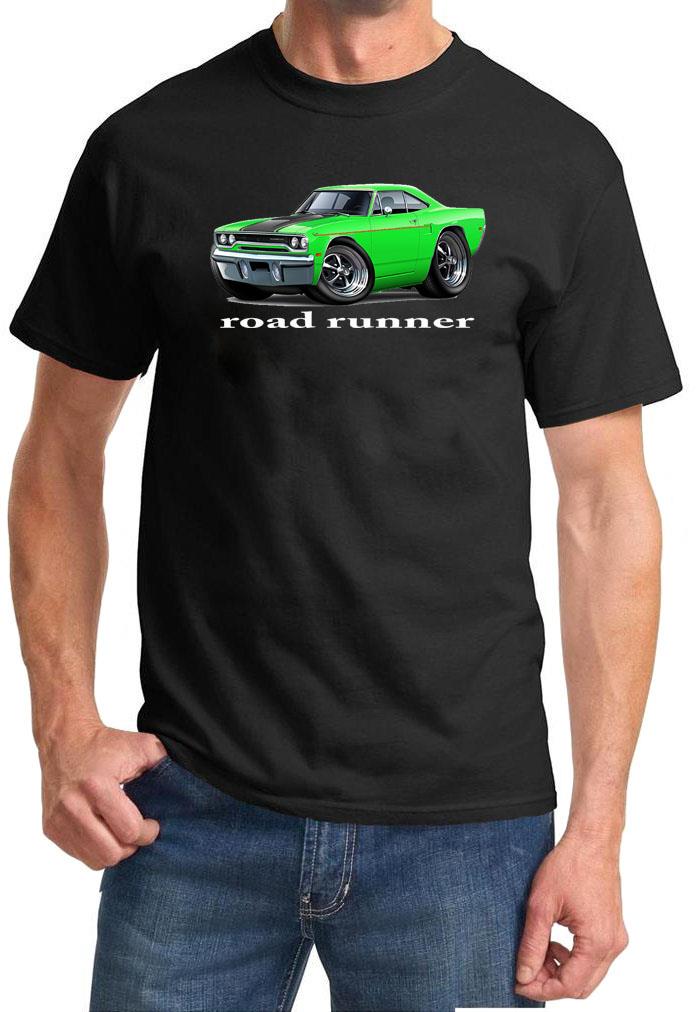 1970 PLYMOUTH ROAD Runner Hardtop Full Color Cartoon Tshirt NEW FREE