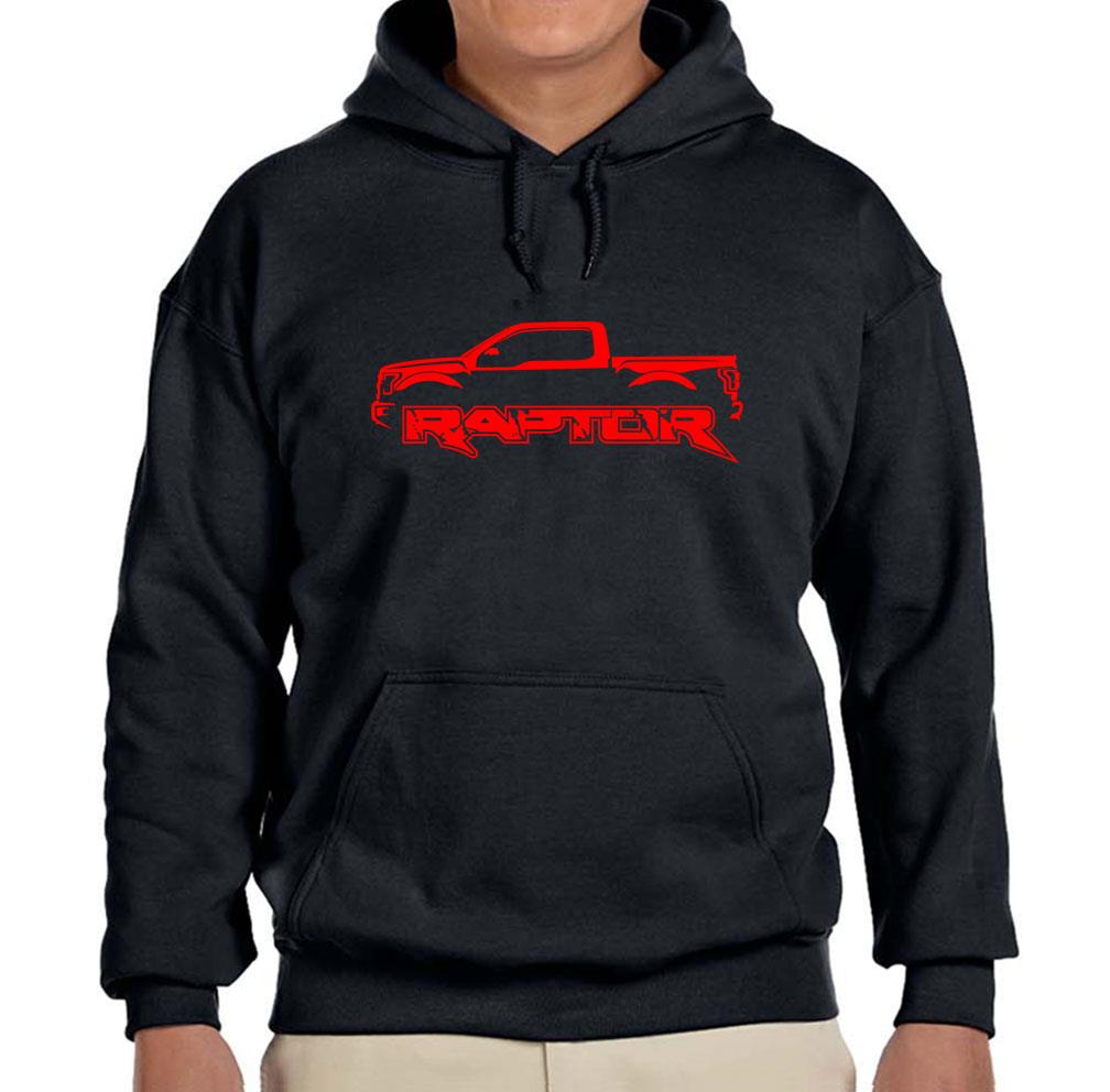 2017-19 Ford Raptor F150 Pickup Truck Black Hoodie Sweatshirt FREE SHIP-image