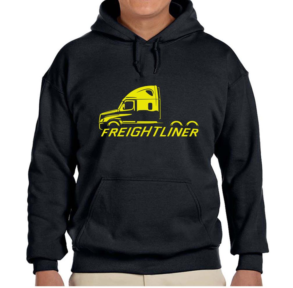 Freightliner Cascadia Truck Black Hoodie Sweatshirt FREE SHIP - Picture 7 of 7