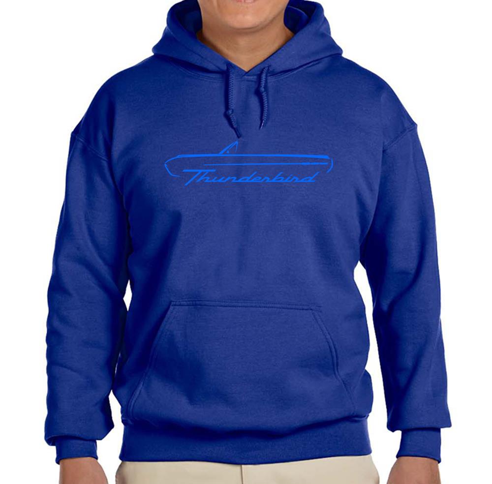 1961 1962 1963 Ford Thunderbird Convertible Royal Hoodie Sweatshirt FREE SHIP - Picture 2 of 7