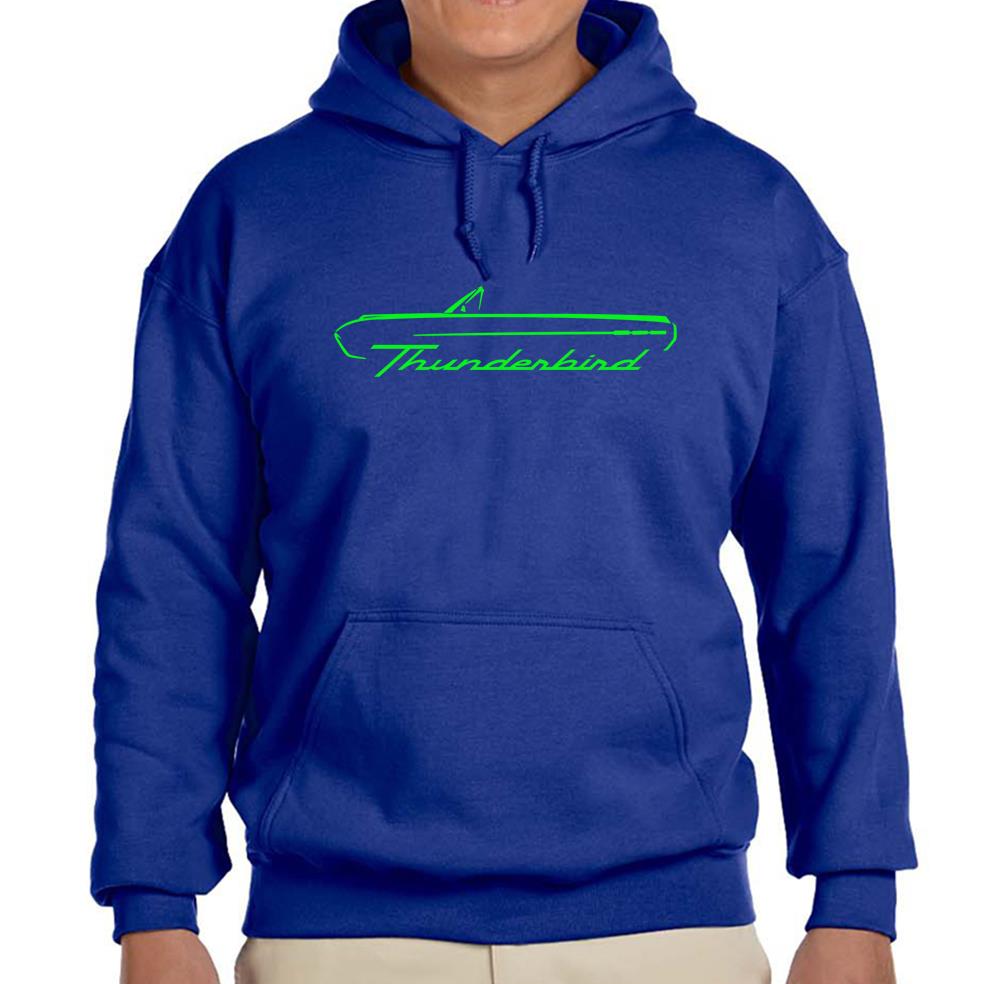 1961 1962 1963 Ford Thunderbird Convertible Royal Hoodie Sweatshirt FREE SHIP - Picture 3 of 7
