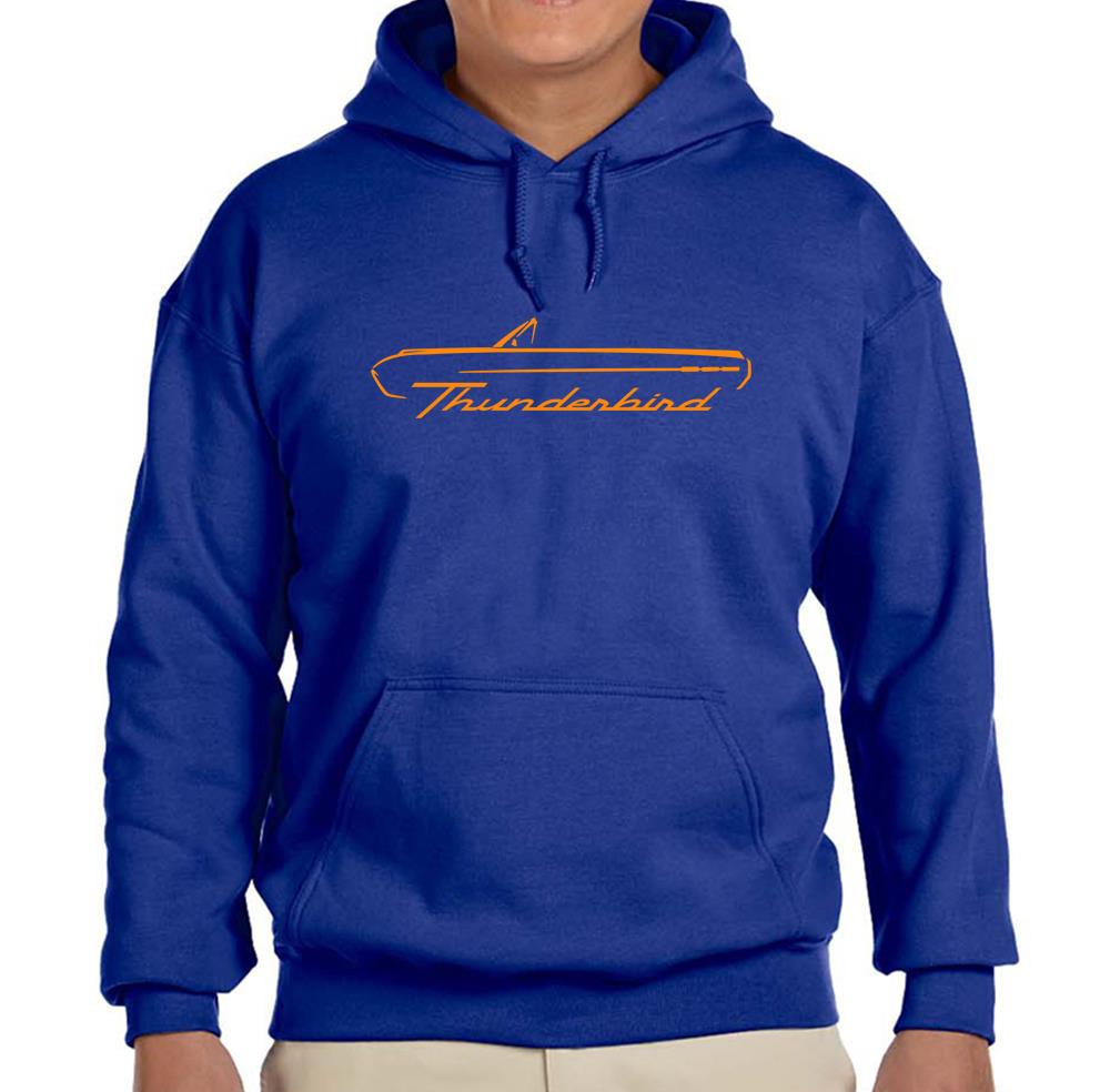 1961 1962 1963 Ford Thunderbird Convertible Royal Hoodie Sweatshirt FREE SHIP - Picture 4 of 7