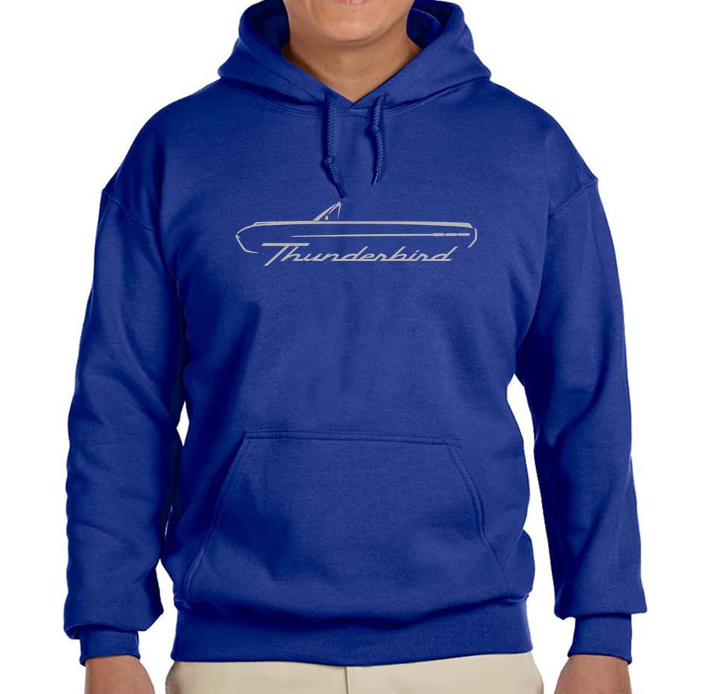 1961 1962 1963 Ford Thunderbird Convertible Royal Hoodie Sweatshirt FREE SHIP - Picture 6 of 7