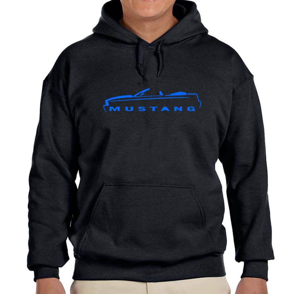 2005-09 Ford Mustang Convertible Black Hoodie Sweatshirt FREE SHIP