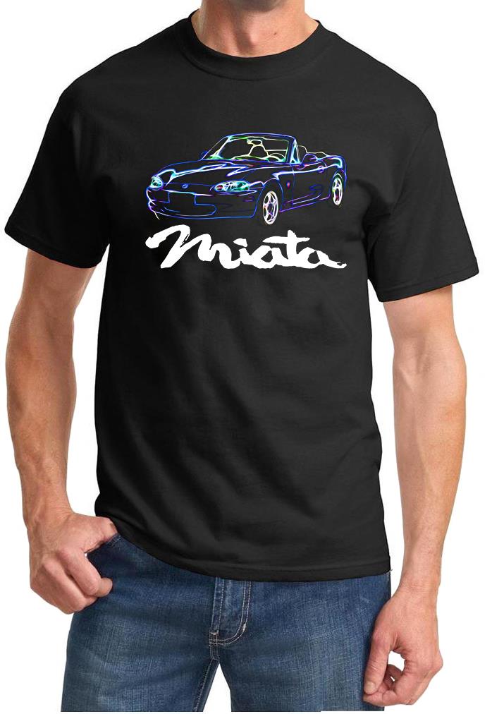 1999-04 Mazda Miata Sports Car Neon Design Tshirt NEW FREE SHIP