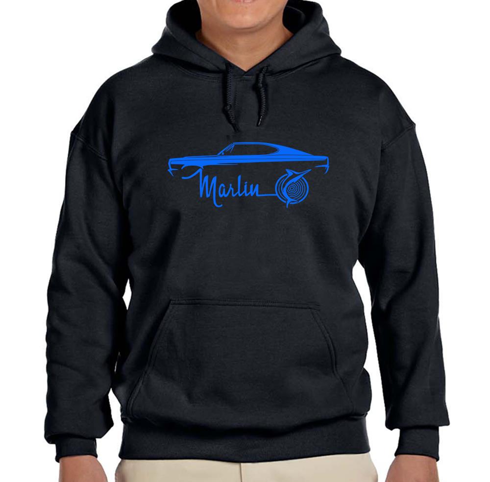 1967 AMC Marlin Black Hoodie Sweatshirt FREE SHIP - Picture 2 of 7